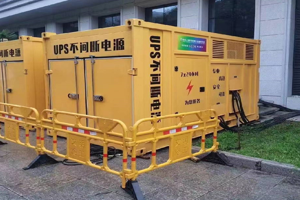 五峰发电机租赁施工现场