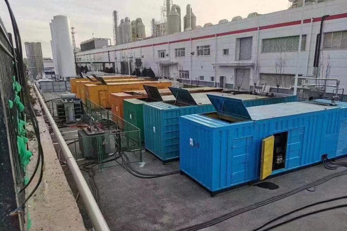 五峰发电机租赁施工现场